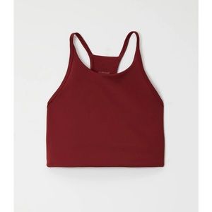 Girlfriend Collective Bordeaux Colette Halter Bra